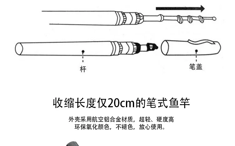 EMMROD 1,4 M новая ручка удочка мини ручка удочка маленькая морская выдра ручная морская двойная ручка удочка H4