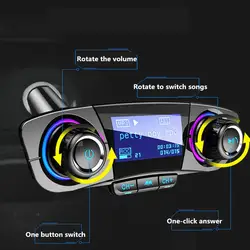 Автомобильный MP3-плеер адаптер TF карта Автомобильный fm-передатчик светодиодный 2USB модулятор Bluetooth громкой связи вызов Беспроводное