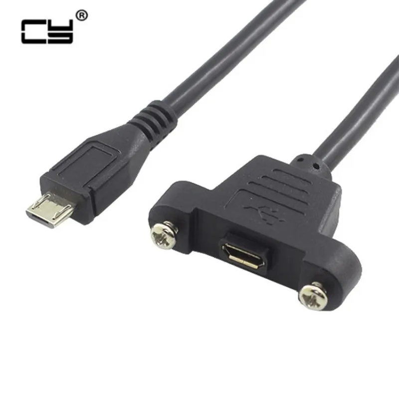 5 контактный Удлинительный Кабель Micro USB 2 0 папа к Мама 30 см 50 с винтами и