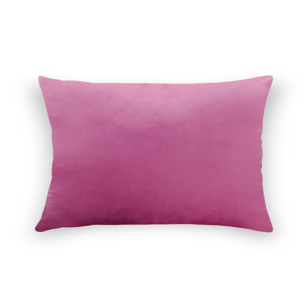 DIDIHOU 1 шт., однотонный чехол для подушки, роскошная Удобная бархатная наволочка для подушки, декоративная наволочка на заказ, Клубные наволочки - Цвет: rose red