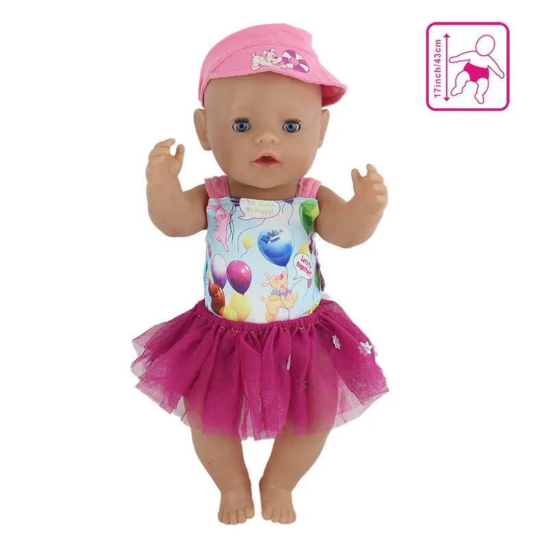 Модный комплект детской одежды для 17 дюймов Reborn Baby Doll 43 см для ухода за ребенком для мам Одежда для кукол, аксессуары для куклы - Цвет: R7