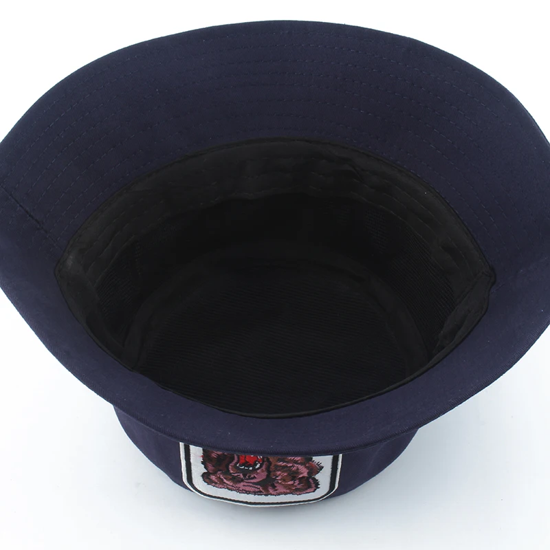 Bear Animal Bucket Hats Mens Panama Black White Bucket Hat Outdoor Cotton Fishing Hat For Men Women Harajuku Korean Hat
