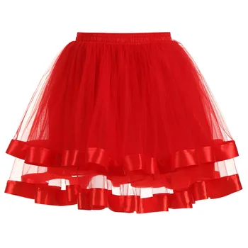 

Womens High Quality Pleated Gauze Short Skirt Adult Tutu Dancing Skirt space candy-colored tutu skirts dropshiping W613