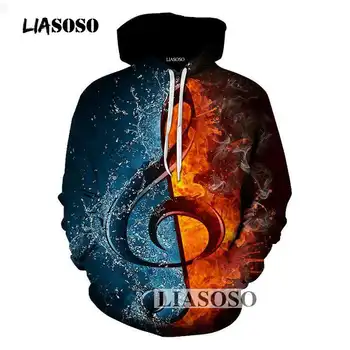 

LIASOSO 3d Hoodies Men 2017 Autumn Casual Print Muscial Notes Tee Patchwork Sweatshirts Hoodie Fashion Hip Hop Streetwears R4036