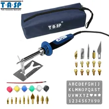 TASP MSI40 20W/40W Electric Wood Burning Pen Electric Soldering Iron Set with 34 Tips Accessories Storage Bag