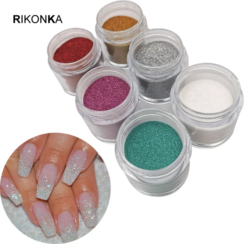 

RIKONKA Holographic Dip Powder Nails Dipping Powder Gradient Holo Glitter Dip Powder Set Without Lamp Cure Nail Art Decorations