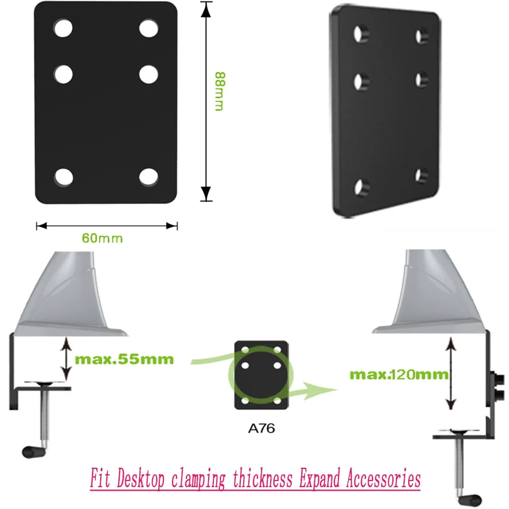 

HONGHUA SPCC cold rolling steel DIY LCD TV Bracket Clamp Table Extended Accessories