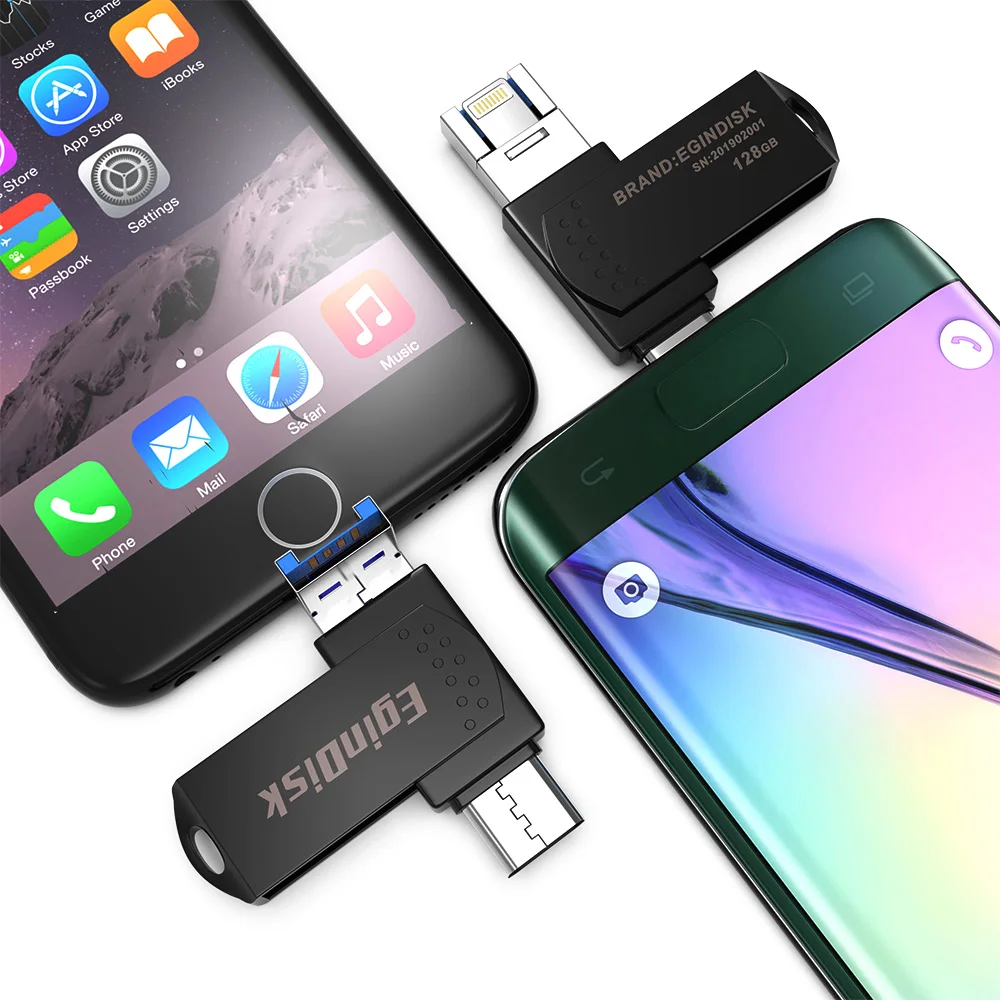 Usb флеш-накопитель type c для iOS/Android с флеш-накопителем Lightning/type c/usb для iPhone 6 6 S 6 P 7 7 S 7 P 8 8 P X XS XR Otg флэш-диск