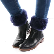 1 пара,, модная женская зимняя теплая вязанная меховая отделка, гетры, гетры, носки с манжетами, вязаные носки с пуговицами