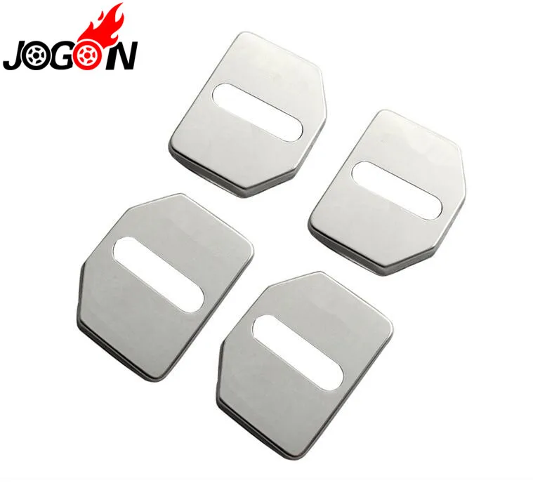

For Volvo XC40 XC60 XC90 2018 2019 Stainless Steel Car Door Lock Buckle Striker Cover Sticker 4pcs/set
