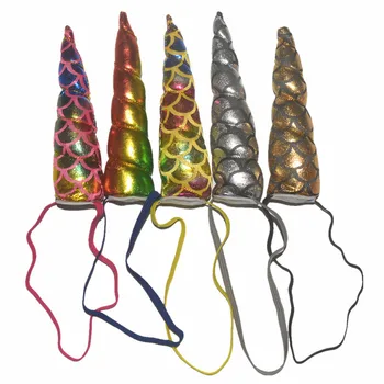 

A-STYLE 36pc Unicorn headband,Girls And Kids Glitter Metallic / Felt Unicorn Horns Shimmery Halloween Party Headband headwear