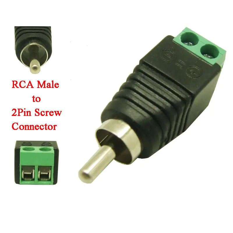 10 шт. Бесплатная доставка разъем RCA MF к клеммной колодке штекер 2-контактному