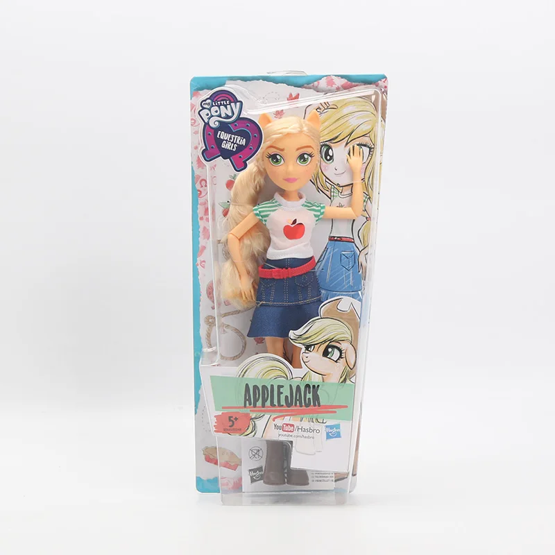 Игрушки My Little Pony Equestria Girls Sunset Shimmer Apple Jack Rarity ПВХ фигурки пони классический стиль коллекционные куклы - Цвет: apple jack