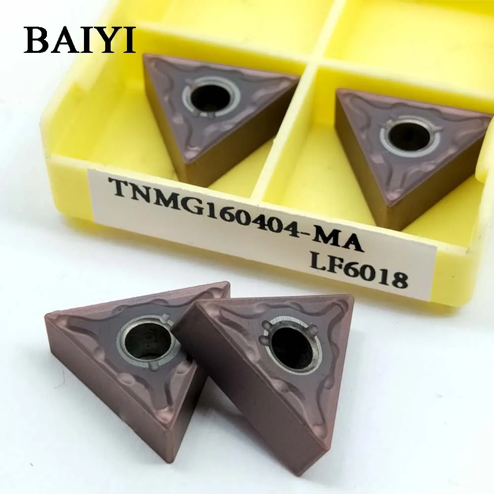 

10pcs TNMG160404 TNMG 331 MA LF6018 External Turning Tools Carbide Inserts TNMG 160404 Lathe Tool Lathe Turning Inserts
