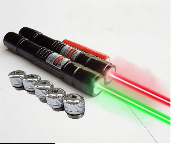 

AAA NEW 2000000mW 532nm flashlight Powerful light green/red laser pointer lazer Focus Burning Beam Match Burn Cigarettes Hunting