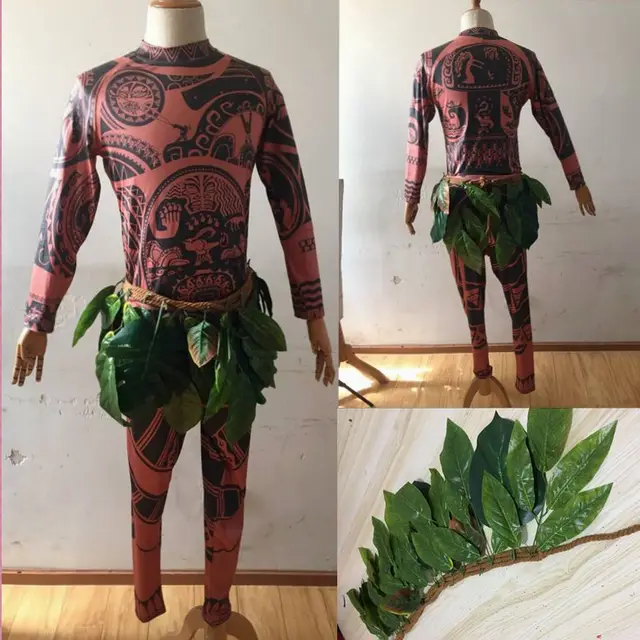 映画モアナのコスプレ衣装フルセットハロウィーンパーティー男性