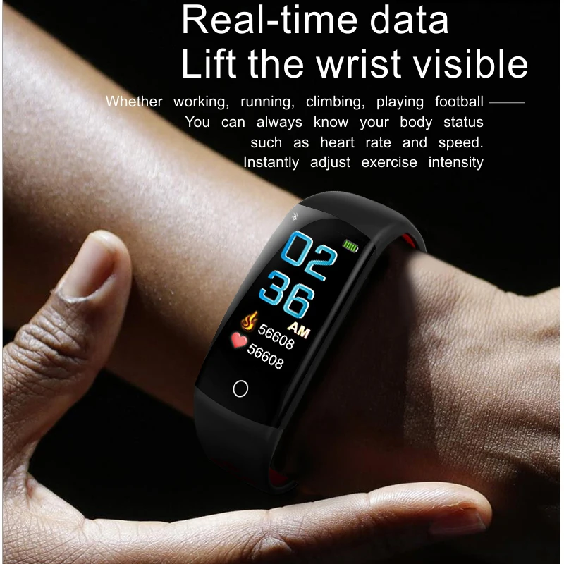 0.96 Inch 3D Color LCD Screen Professional Sport Smart Band IP68 Waterproof GPS Fitness Activity Tracker Pedometer