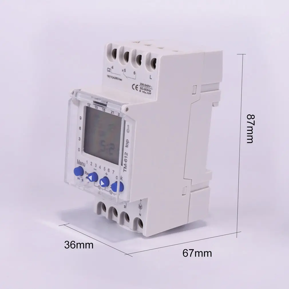 SINOTIMER 220V TM612 двухканальный таймер 7 дней 24 часа программируемый электронный ЖК
