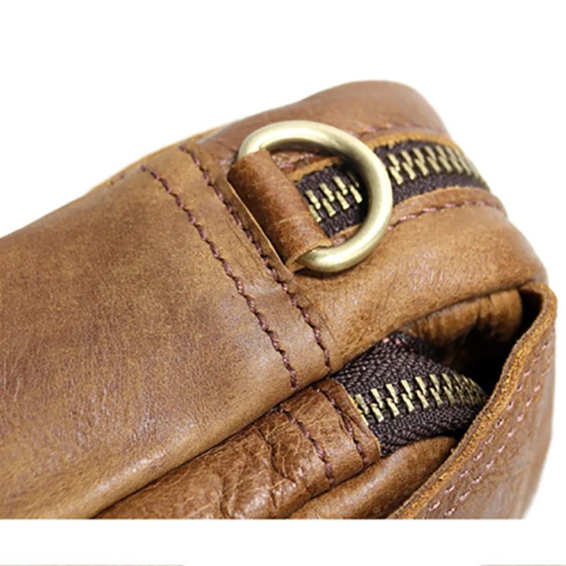 AETOO Handmade men's sports packets shoulder bag Outdoor portable cowhide Cross pack casual mini mad Horse leather waistband