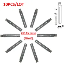 

10 pcs/lot KD900 Metal Blank Uncut Flip KD Remote Key Blade Type #13 for Lexu-s Crown