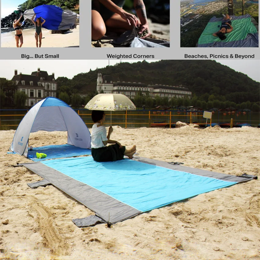 Beach Mat Big Sand Escape Compact Outdoor Camping sand free Nylon Beach