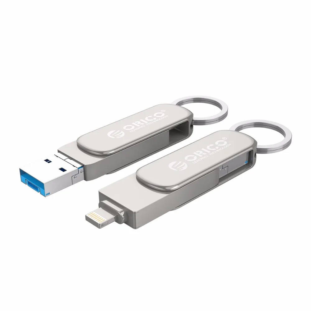 ORICO OTG USB флэш-накопитель 3-в-1 U диск 64 Гб оперативной памяти, 32 Гб встроенной памяти, USB3.0 флэш-память USB флэш-диск для телефона/планшета/ПК