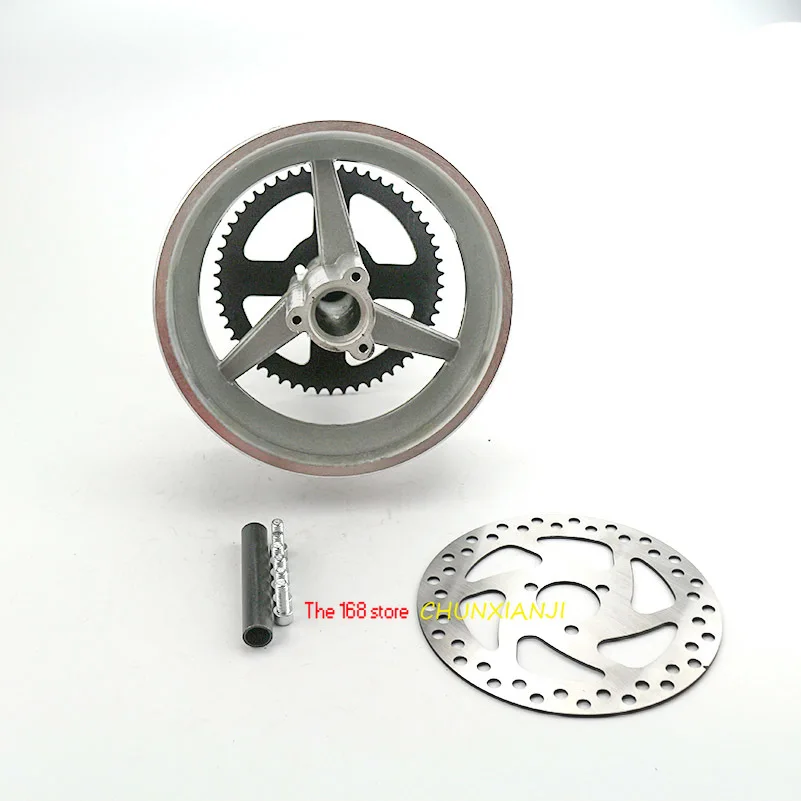 90/65-6.5 front or 110/50-6.5 rear Aluminum Wheel hub,Sprocket,Brake disc Axle bearing fits 49cc Mini Dirt Bike e Scooter Moto