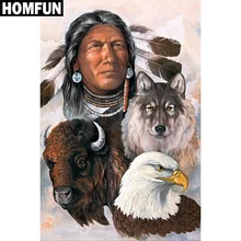 HOMFUN-pintura de diamante 5D DIY