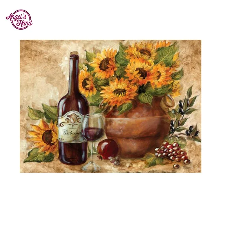 ANGEL'S HANDNew generation full"flowers&wine" diamond embroidery