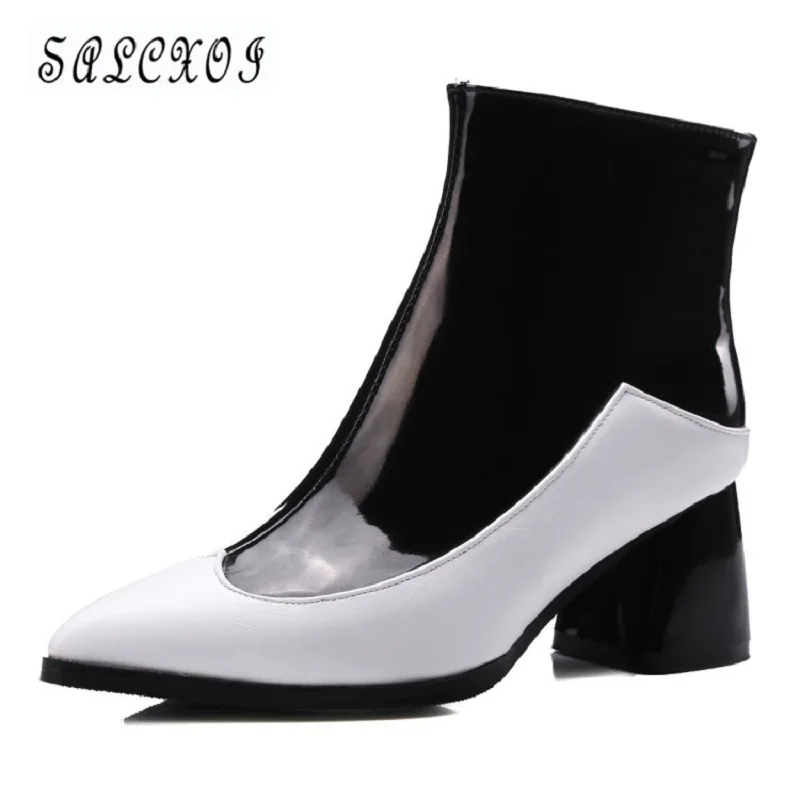patent leather riding boots women
