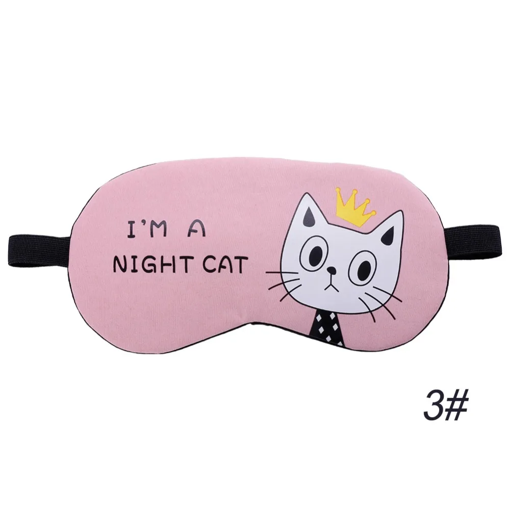 1 шт., мягкие Вечерние Маски для сна с милым котом из мультфильма, удобная гелевая Пижама для путешествий с ледяным компресс, тени для глаз