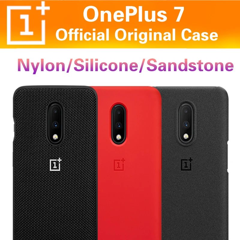 

OnePlus 7 funda Original 100% de Case Oneplus 7 Pro funda protectora oficial de Nylon parachoques Sandstone funda one plus 7