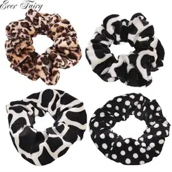 2019 Scrunchie для Новинки для женщин связи волос девушки Scrunchies леопардовым принтом Для женщин аксессуары для волос