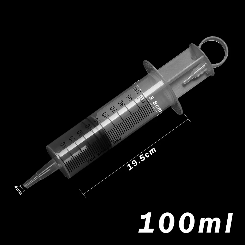 60 мл/100 мл/150 мл многоразовые большой Гидропоника пластик питательный стерильные здоровья измерительный Шприц Инструменты Cat Кормление - Цвет: 100ml