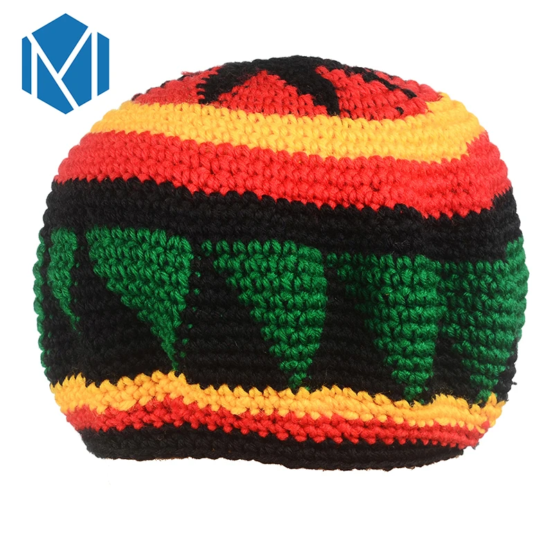 

C Novelty Knitted Jamaica Bob Marley Rasta Beanie For Women Men Multicolor Male Hat Female Cap Headwear Hair Accessories