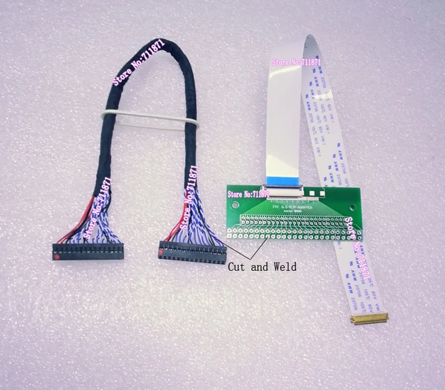 Type A 30P LVDS EDP Weld Suite FPC FFC DIP Adapter LVDS EDP Screen Cable Line I PEX 0.5 Pitch
