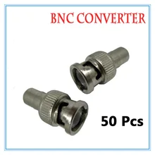 50pcs BNC Male RCA Female Video Plug Coupler Connector to screw Video BNC Connector Adapter Surveillance Accessories