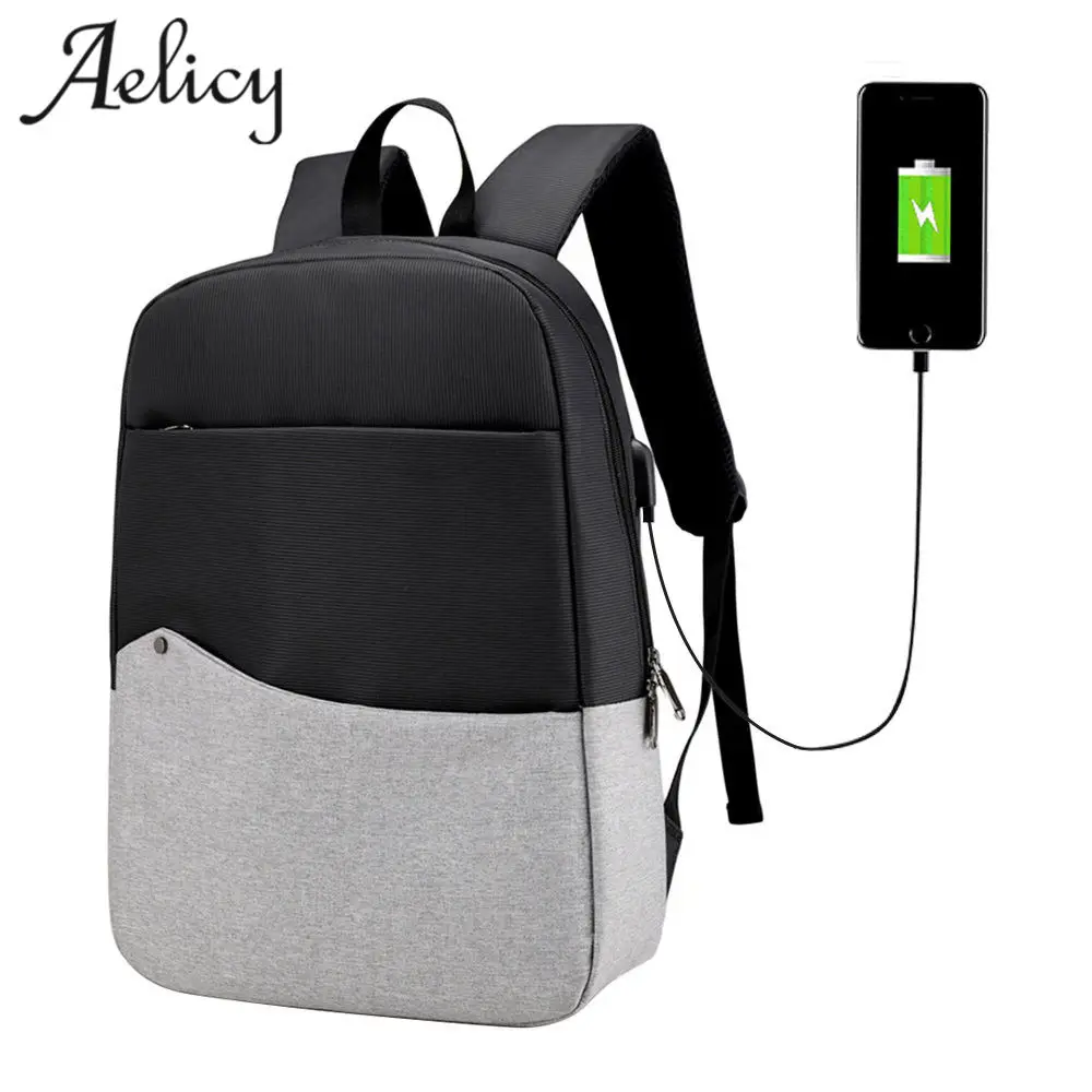 Aelicy Männer Laptop Rucksack Für 15 16 zoll USB Anti diebstahl Computer Rucksäcke Männlichen Tasche Daypack Frauen Wasserdichte Reisetasche mochila Günstig