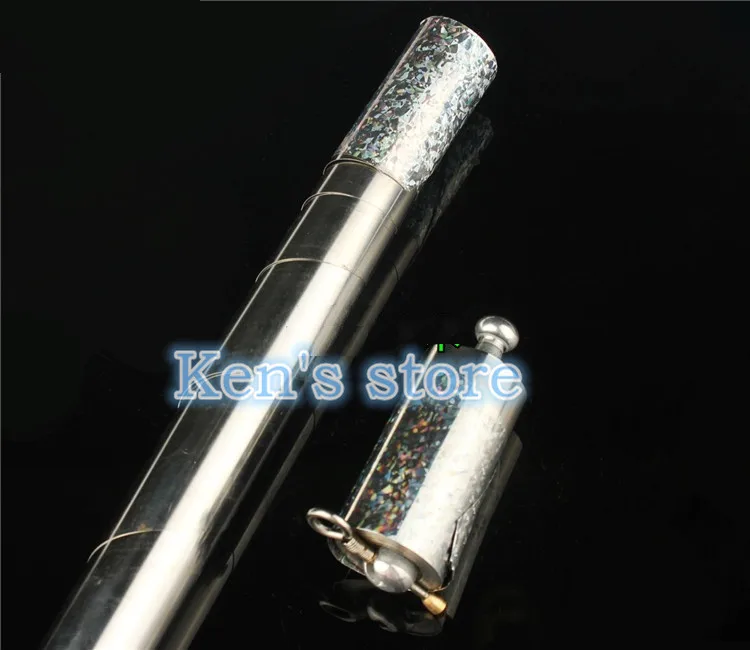 Free Shipping Appearing Cane Metal Silver Magic Stick Wand Magic Tricks Close Up Illusion Silk To Wand Magic Props Kid Best Gift