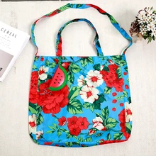 Арбуз овощи фрукты зеленый сумка для покупок в супермаркете Recycle портативный складной милый большой хранения Многоразовые Мужская тотализаторов Эко сумки