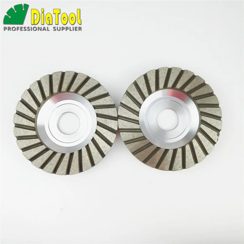 

DIATOOL 4inch #120 Aluminum Based Diamond Grinding Cup Wheel Bore 22.23/16mm Diameter 100mm Grinding Wheel for Granite Concrete
