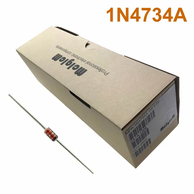 

MCIGICM 2500 pcs Zener Diode 5.6V 1W Through Hole DO-41 1N4734 1N4734A