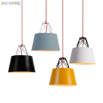 

Nordic Modern Creative Aluminum Pendant Lights Macarons Hang Lamp for Living Room Bedroom Bar Cafe Home Lighting Fixtures Decor