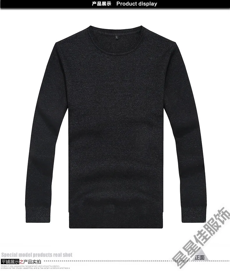 Plus size 8XL 6XL 5XL Autumn Winter New Sweater Men Classic Pullover Basis Cotton High Quality Knitted Male Brand Clothing