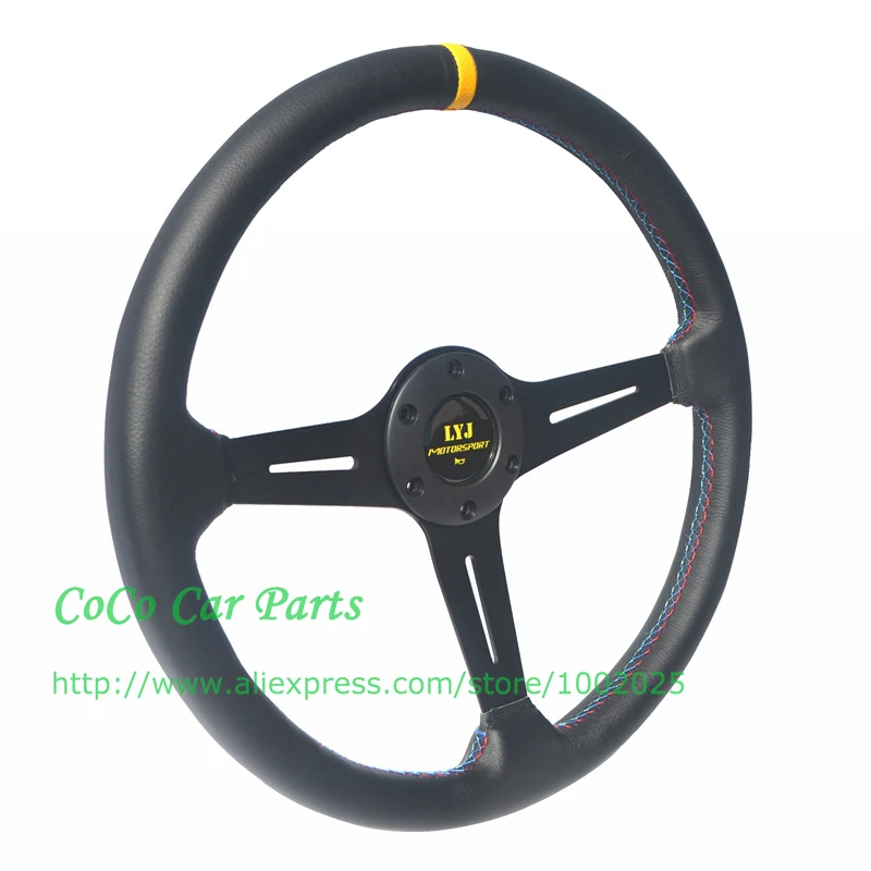 370mm leather steering wheel (3)