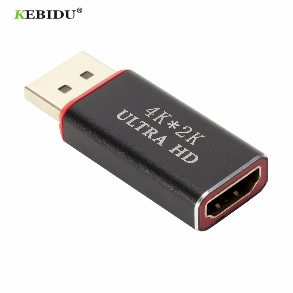 

KEBIDU DP to HDMI Converter 4K*2K 30Hz Video Audio Connector Display Port to HDMI Adapter Female to Male for HDTV PC Wholesales