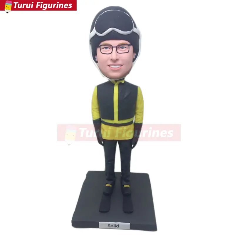 Powerful Boss Custom Bobble Head Personalized Gift Clay Figurines Based on Customers Photos Birthday Cake Topper Husband Boyfriend Bday Gift