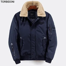 

Bomber Jacket Men's Fashion Thick Warm Autumn Winter 2017 Men Motorcycle Flight Pilot Air Force jacket Men Bomber Coat Outwear