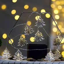 20 светодио дный Nordic Серебряная елка Батарея работает огни строки 3 м светодио дный украшения для Рождественский венок на окне год