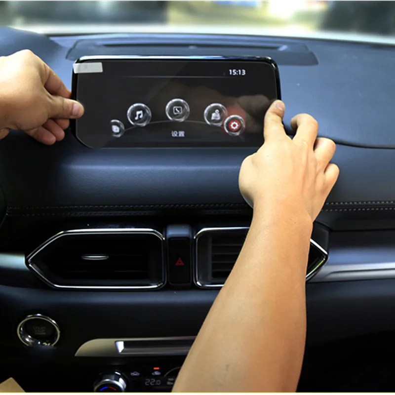 

Car GPS Navigation Screen Tempered Steel Protective Film for Mazda cx5 cx-5 2017 2018 Styling